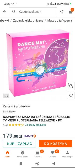 Mata taneczna - super Plus 2 gry