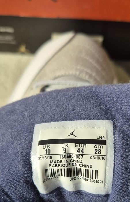 Air Jordan 12 Retro Grey Univesity Blue roz 42,5  I roz 44 uwaga