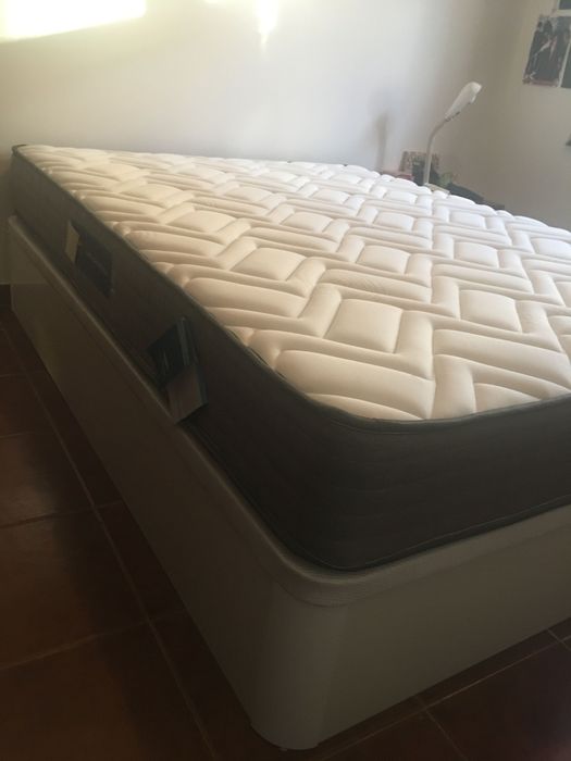 Pack sommier Lusocolchão madeira mais colchão Super Ortopédico 190x140