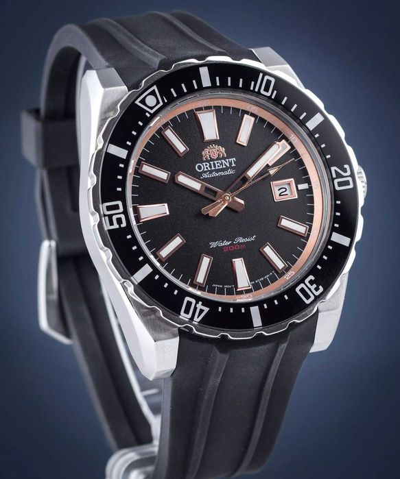 Дайверський годинник механічний ORIENT, 200 м., Japan, офеційний