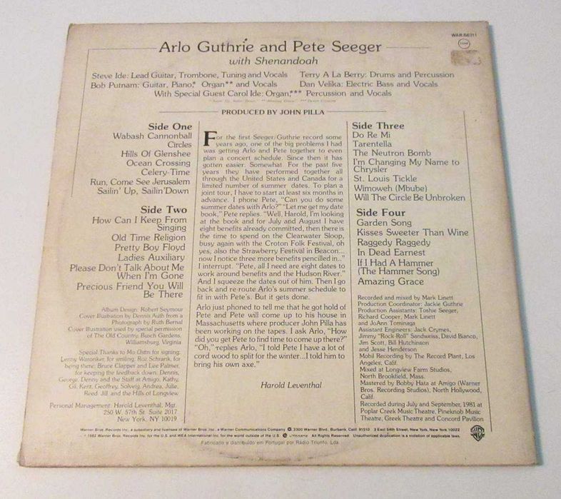 Arlo Guthrie / Pete Seeger - Precious Friend (LP DUPLO)