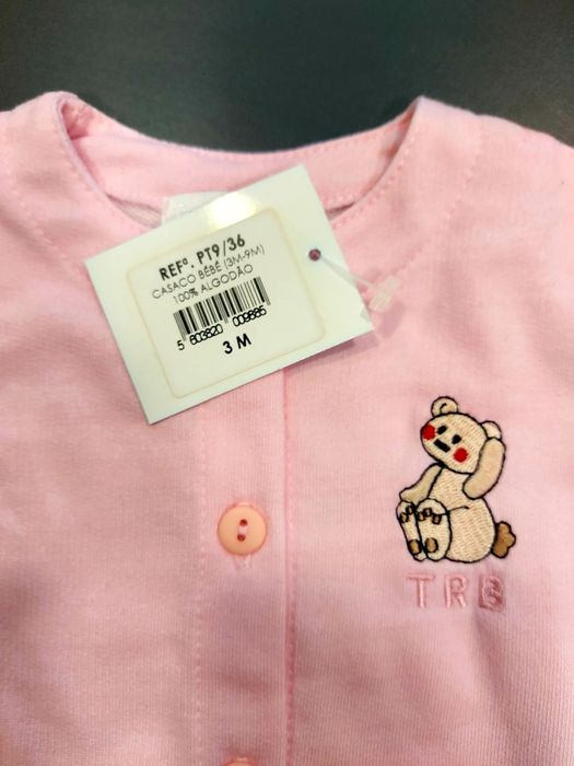 Casaco rosa bebe | Trombinhas | NOVO