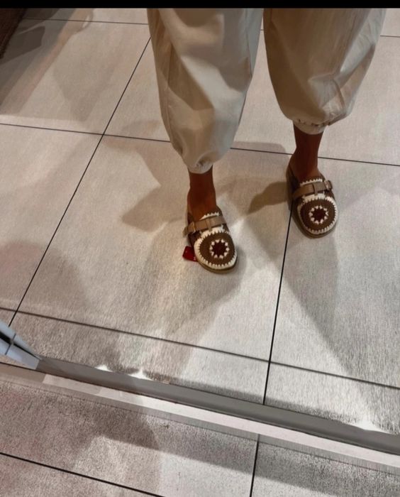 Klapki plecione ala mule