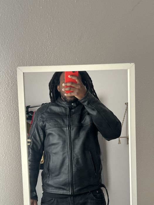 Casaco de pele para mota