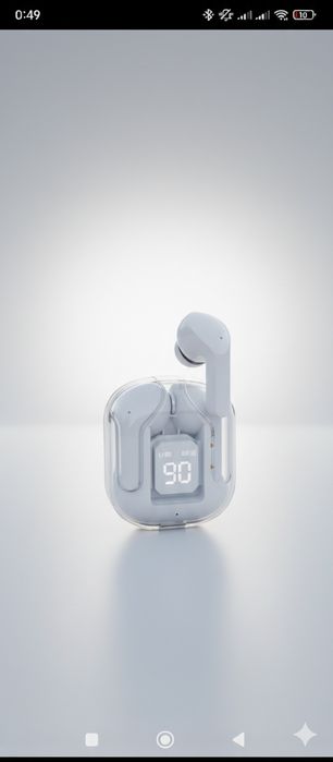 fone sem fio design transparente