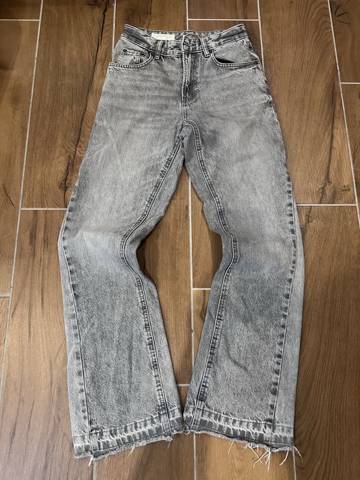 Zara flared jeans zip