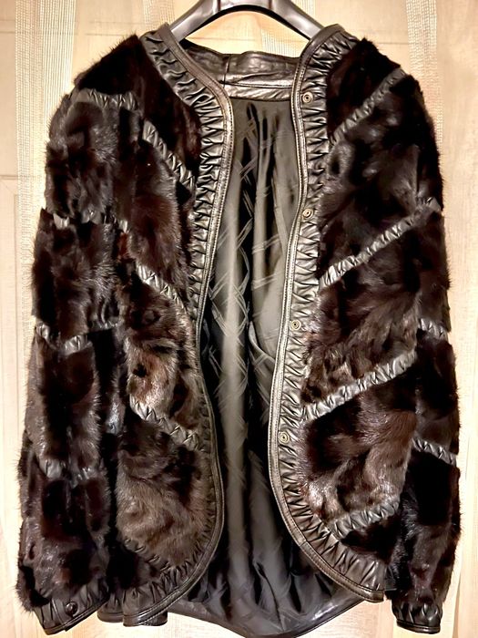 Casaco de pele e vison