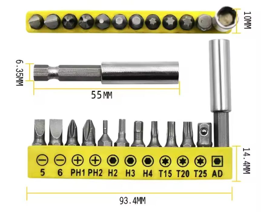 Біти 6,35mm + перехідник