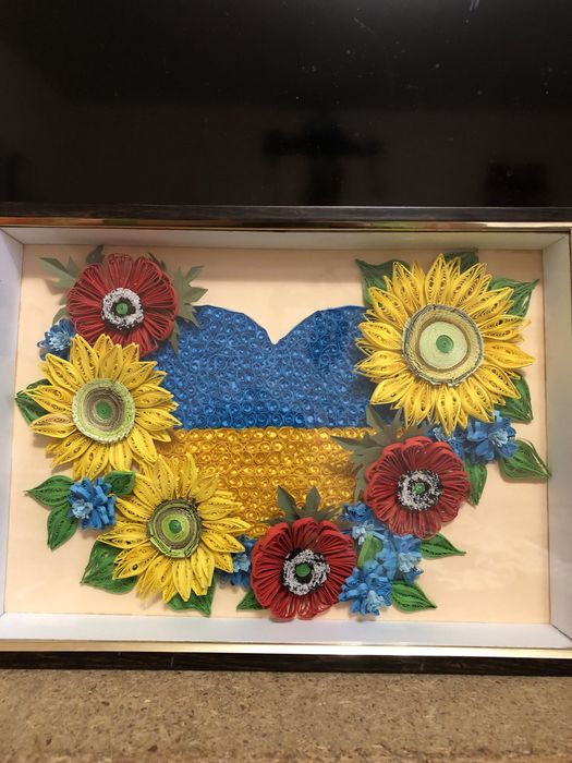 Картины из квиллинга Герб Украины