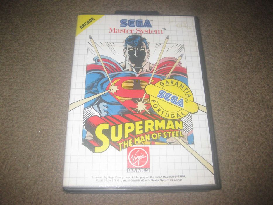 Jogo "Superman: The Man of Steel" para Sega Master System/Completo!