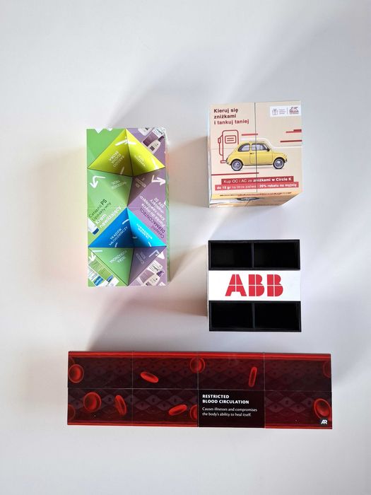 Kostki i układanki. Kreatywne zabawki 3D – 4 sztuki