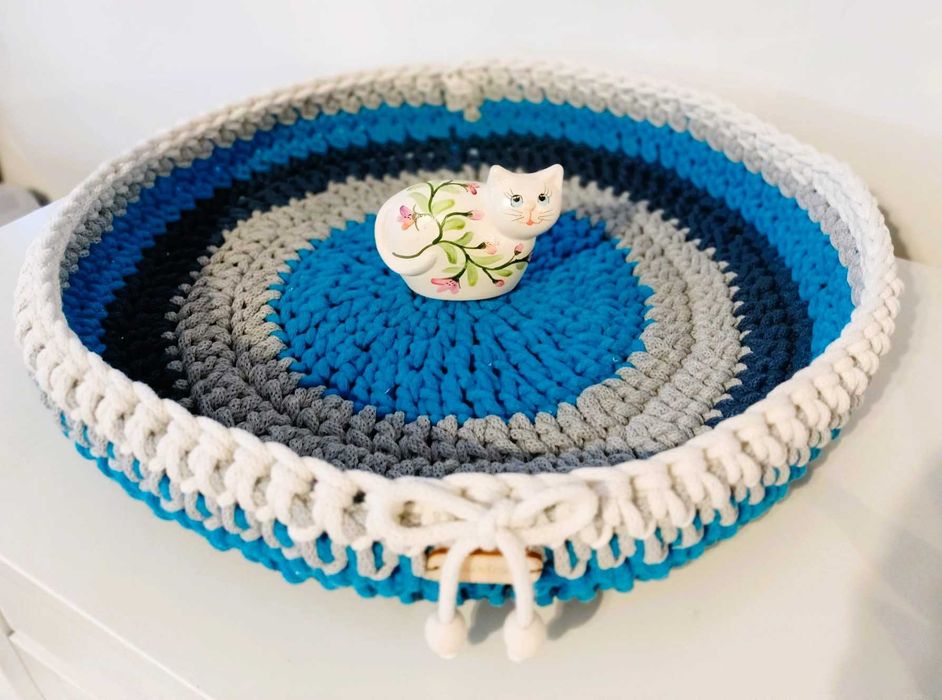 Legowisko Handmade z sznurka dla pieska lub kotka