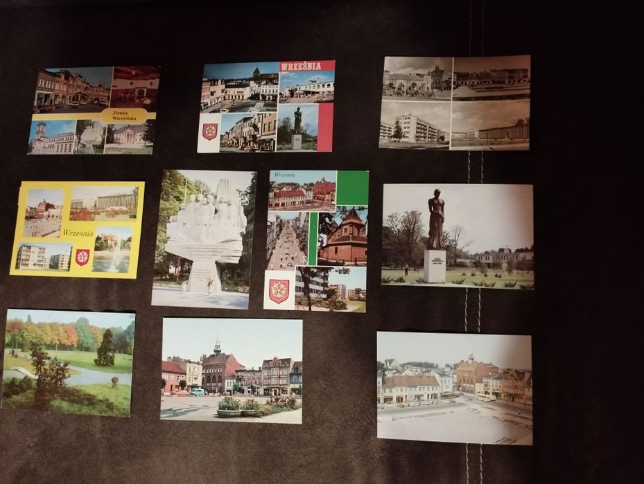 Zestaw 9  pocztówek widokówek Września