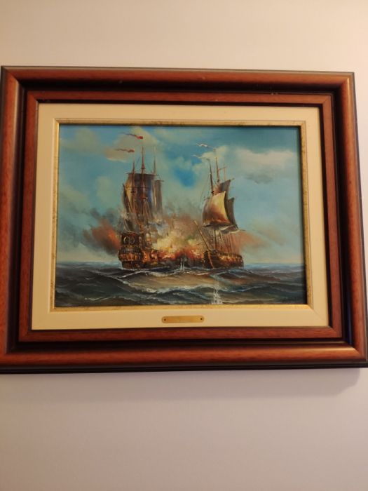 Vendo Quadros pintados Óleo excele8nte qualidade estado novo vários ta