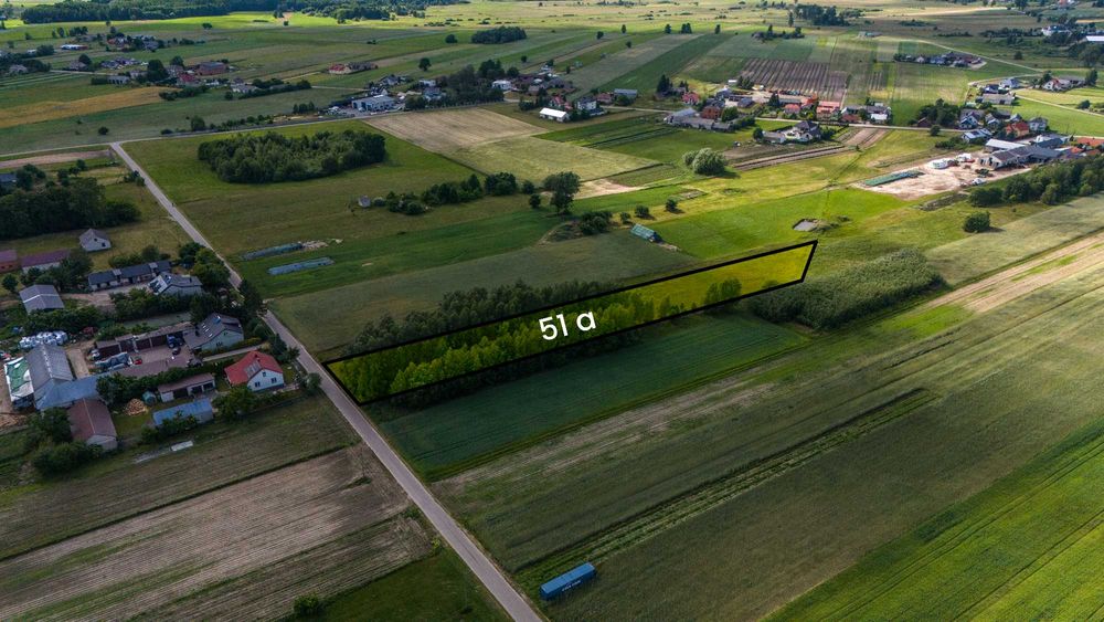 Działka budowlana 51 a, Okrzeja (gm. Krzywda), blisko Ryk