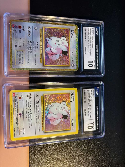 2x karty pokemon Clafairy PSA CGC 10