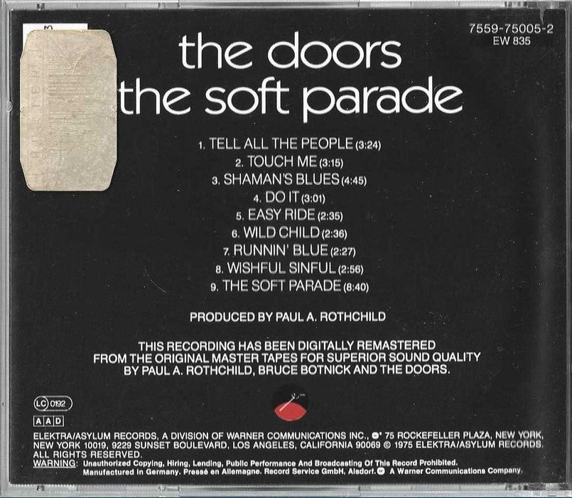Doors - - - - - The Soft Parade - - - - - CD