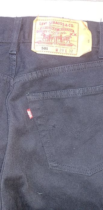 Levis 501 czarne W28 L32 made in USA