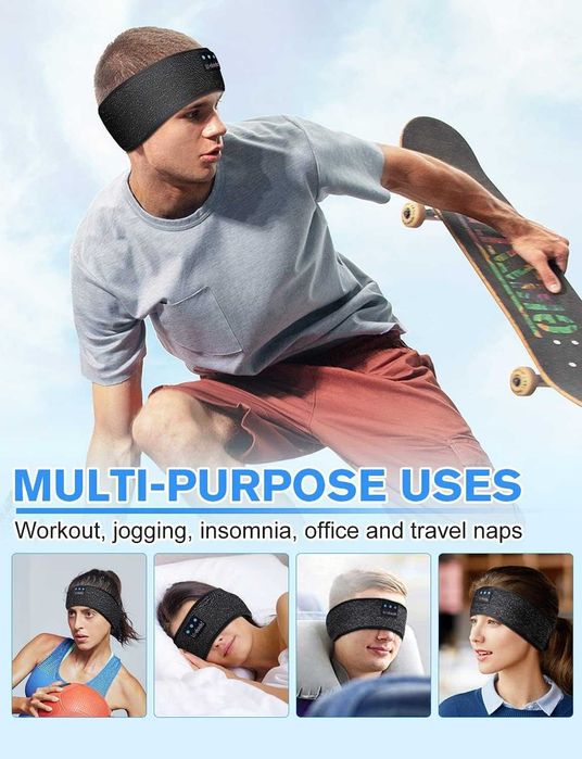 Słuchawki do spania z Bluetooth 5.0, ultra cienkie