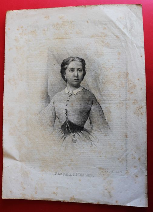 Atriz Manuela Lopes Rey, retrato, falecimento 1866