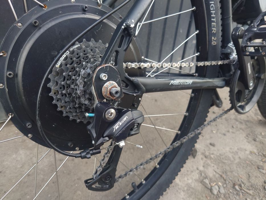 Rower elektryczny MOCNY MTB Merida koła 29