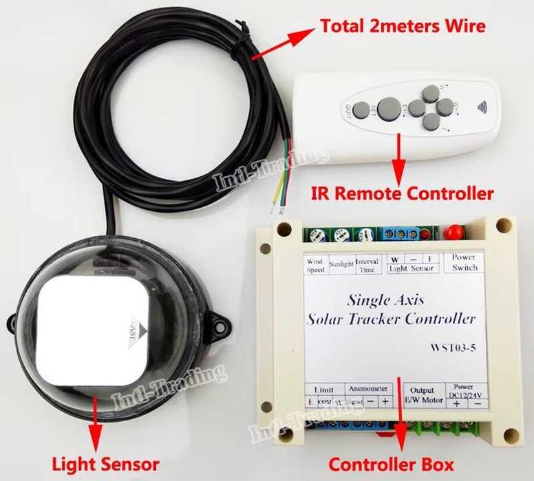 Seguidor solar com um eixo de rotação (Este/Oeste)