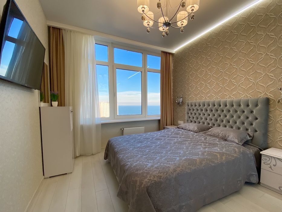 2 ком. Аркадия ВИД НА МОРЕ vip люкс БАЛКОН 45 жем. Каманина