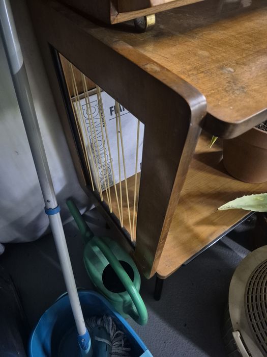 Stolik rtv patyczak żyłkowym prl