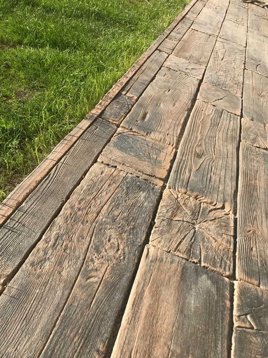 Płyty tarasowe i chodnikowe - imitacja drewna i trawertynu