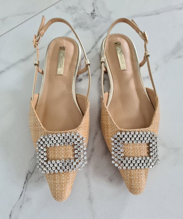 Baleriny sandały bez pięty 36