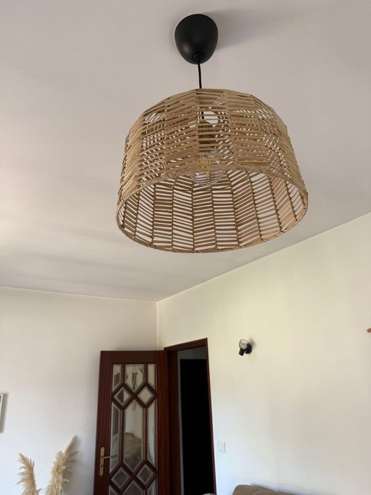 Candeeiro de Teto em Vime