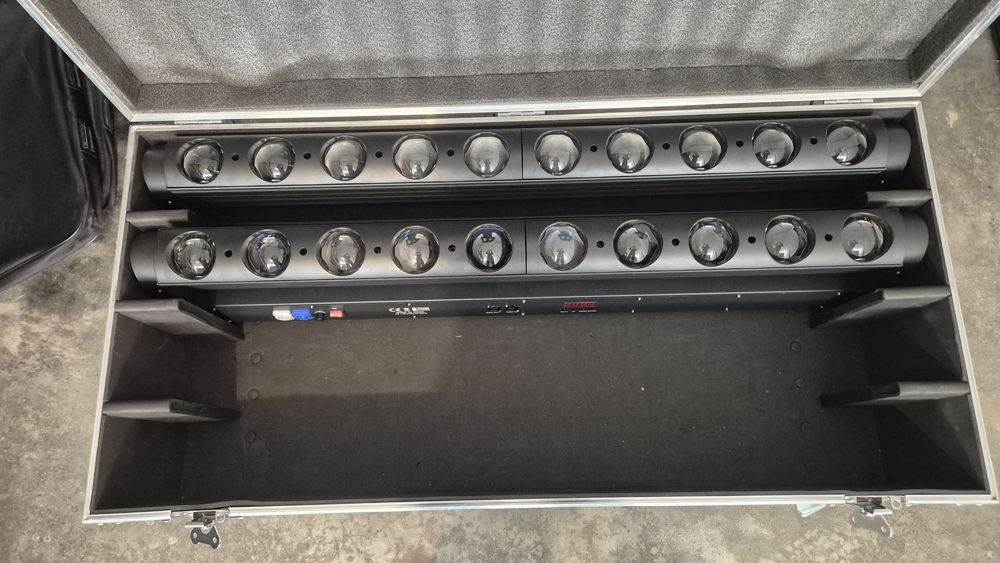 2 Barras Led Moving Head 10*40w como novas + Case de 4 Unidades