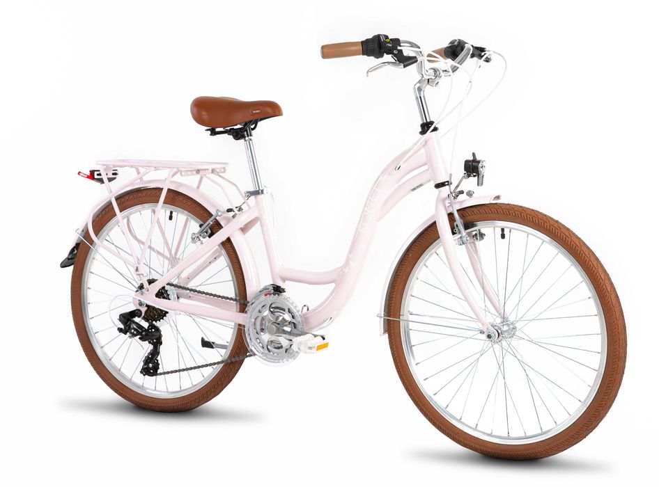 Rower dla dziewczynki Romet Panda 24 cale aluminiowy miejski KOMUNIA