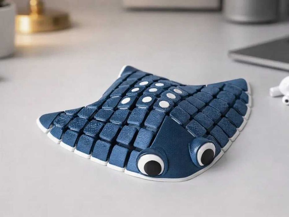Raia Articulada 3D – Brinquedo Sensorial / Fidget Toy