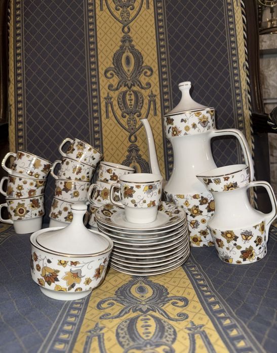 Conjunto de café de porcelana
