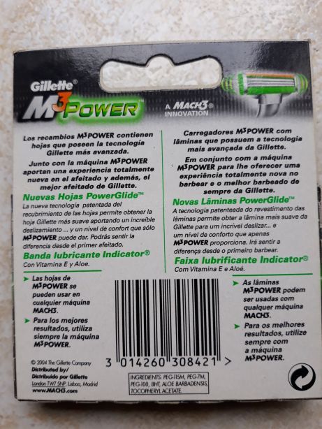 Mach 3 power carregador 4 unidades original