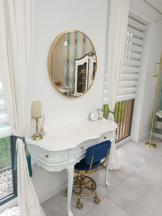 Konsola ludwikowska, konsola drewniana, biała