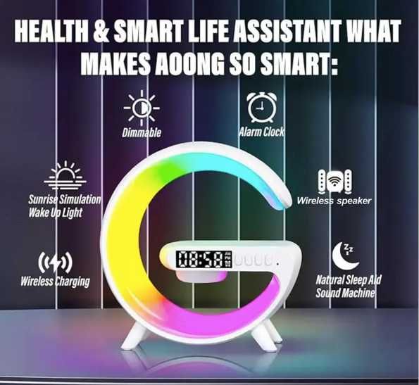 Багатофункціональна бездротова зарядна станція з будильником