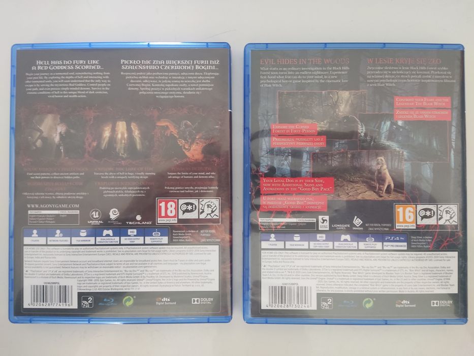 Agony i Blair Witch Ps4 PlayStation 4