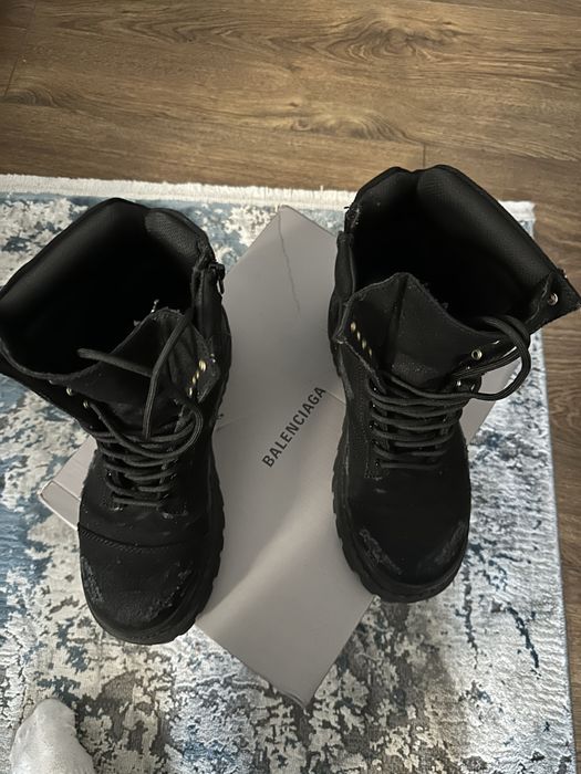 balenciaga strike boots black