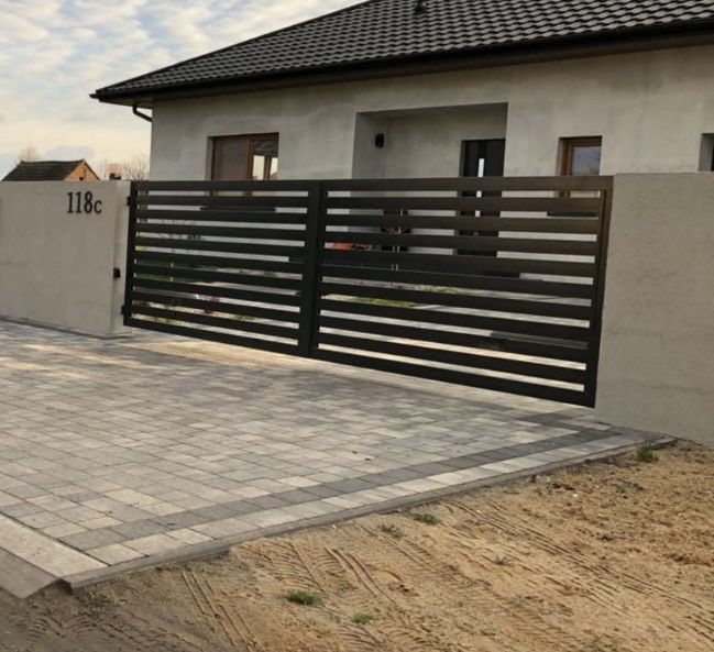 Ogrodzenie, Brama Dwuskrzydłowa 4m. Palisada. Oraz Zestawy Ogrodzeniowe