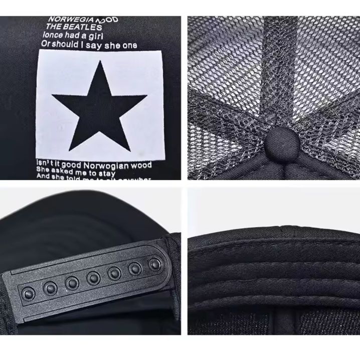 Бейсболка черная сетка