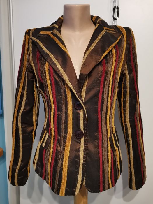 Marynarka damska Please rozm M, pasy, vintage