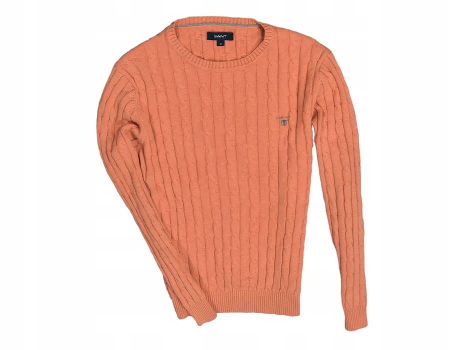 Gant Bawełniany Sweter Męski Warkocz Regular Fit M