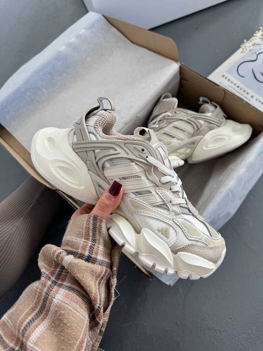 Кроссовки Женские Adidas Vento XLG Runner Deluxe Beige White / Кросівки Жіночі Венто