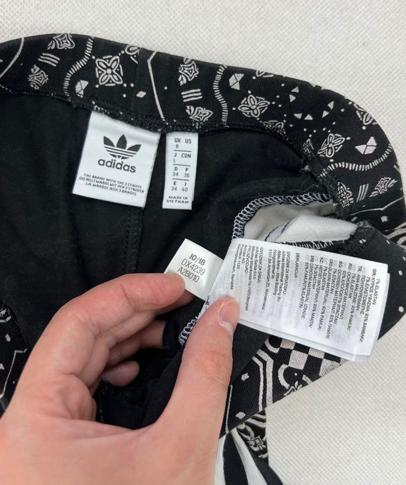 Spodnie Legginsy Adidas Wzorki Soft Cotton