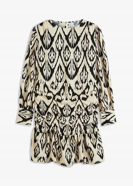 B.P.C sukienka mini z marszczeniem we wzory r.46