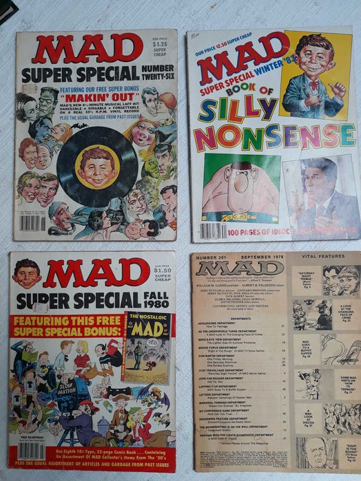 BD - Revista de humor "MAD" - edições especiais + 1 número, anos 80,70
