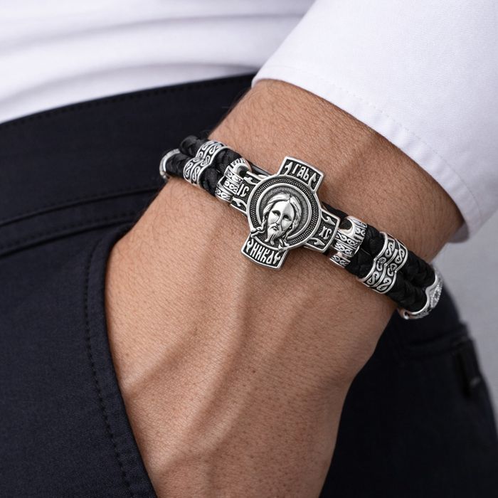 Православний чоловічий браслет «Спаситель»