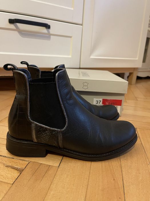 Botki krótkie skórzane Lasocki